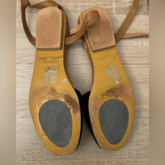 FREE PEOPLE Korine Cow Hair Flat in Black size 5.5 US - Picture 5 of 6